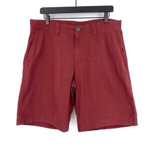 COLUMBIA Washed Out Shorts Red 34W x 10L